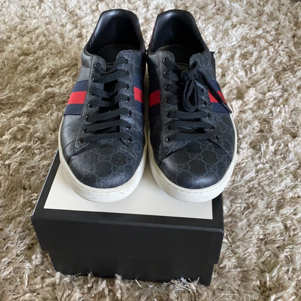 mens black gucci sneakers